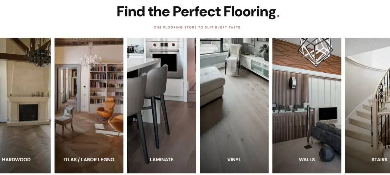 flooring company unqiue website design services