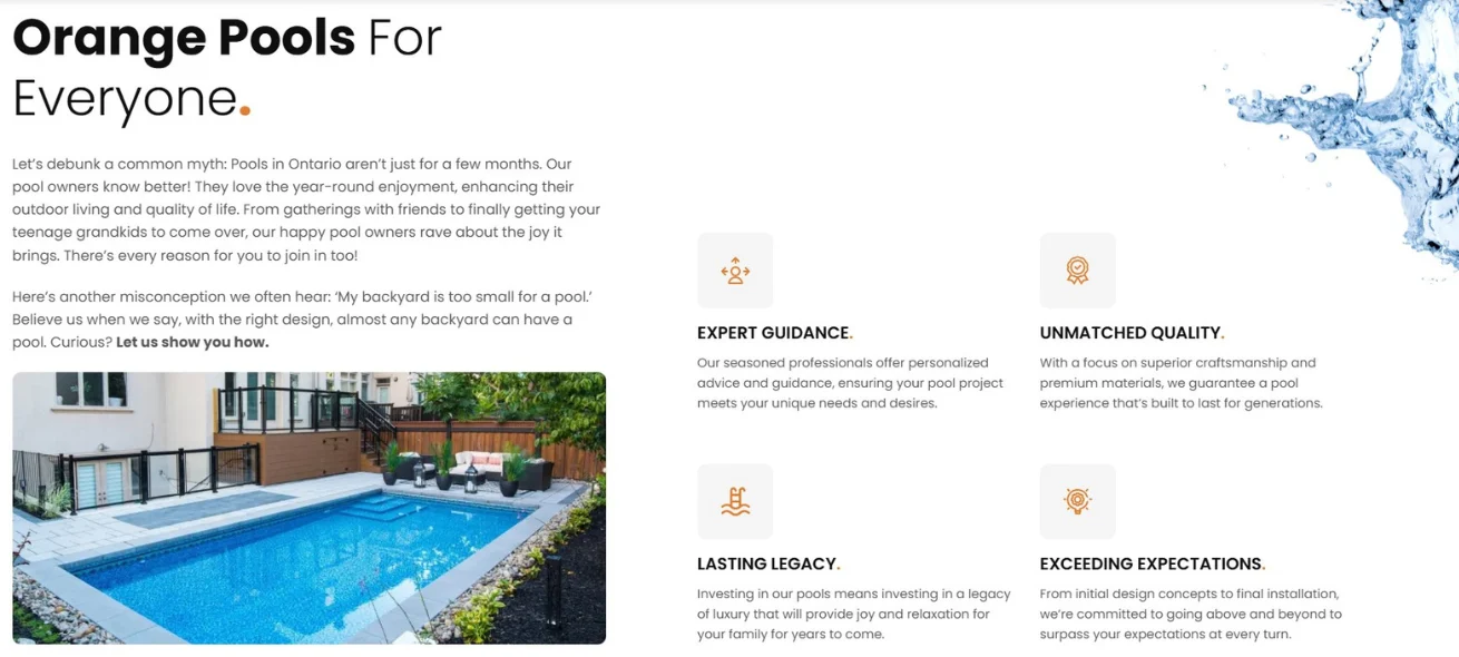 pool company marketing services