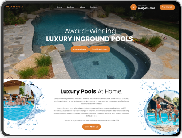 redesign my pool website