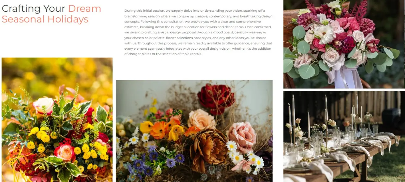 website design for my floral company